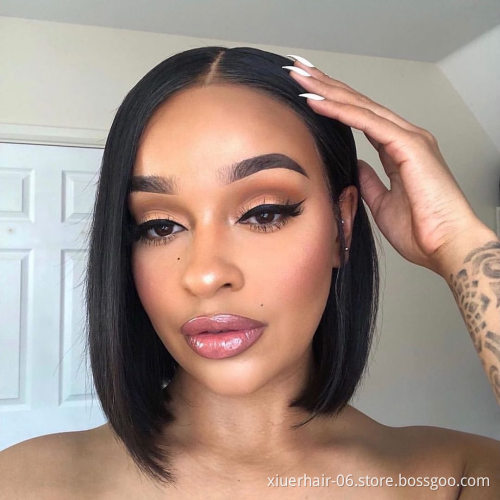 Wholesale Transparent HD Full Lace Bob Wigs Pixie Cut,Brazilian Virgin Human Hair Lace Frontal Wigs For Black Women